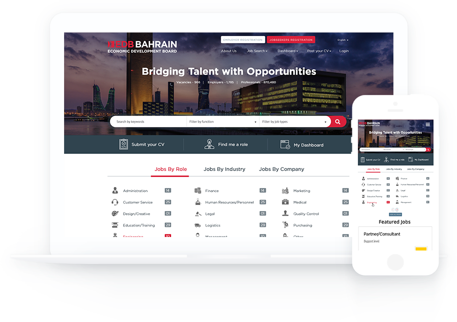 EDB Bahrain job board portal